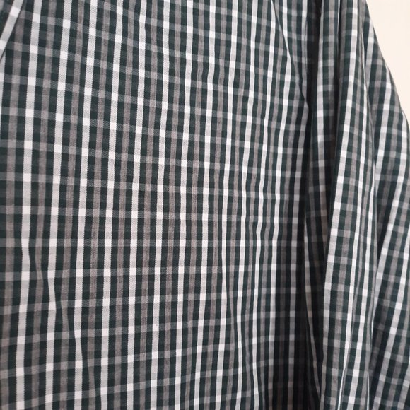 Michael Kors Dress Shirt Large Button Down 16.5 34/35 Green Gray Plaid Collared - Picture 4 of 6